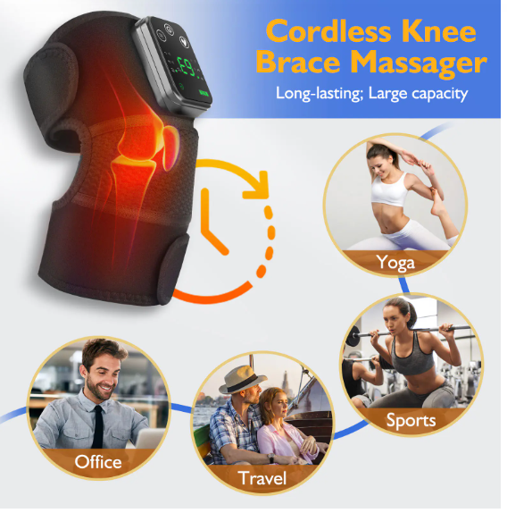 Experience Soothing Relief with Knee Heat Massager | KNEAD RELIEF